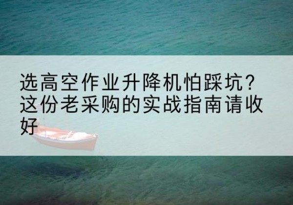 菏泽高空作业升降机厂家推荐-选高空作业升降机怕踩坑？这份老采购的实战指南请收好